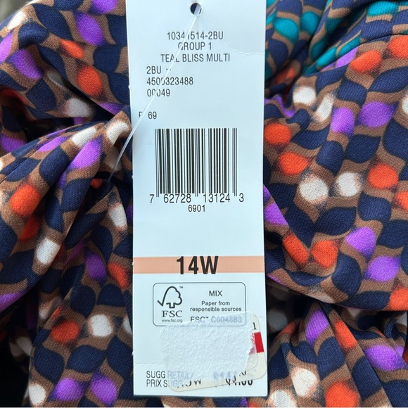 Jones New York Plus Surplice Dress 14W NWT - Picture 7 of 9